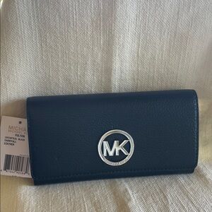 Michael Kors Black Leather Key Holder